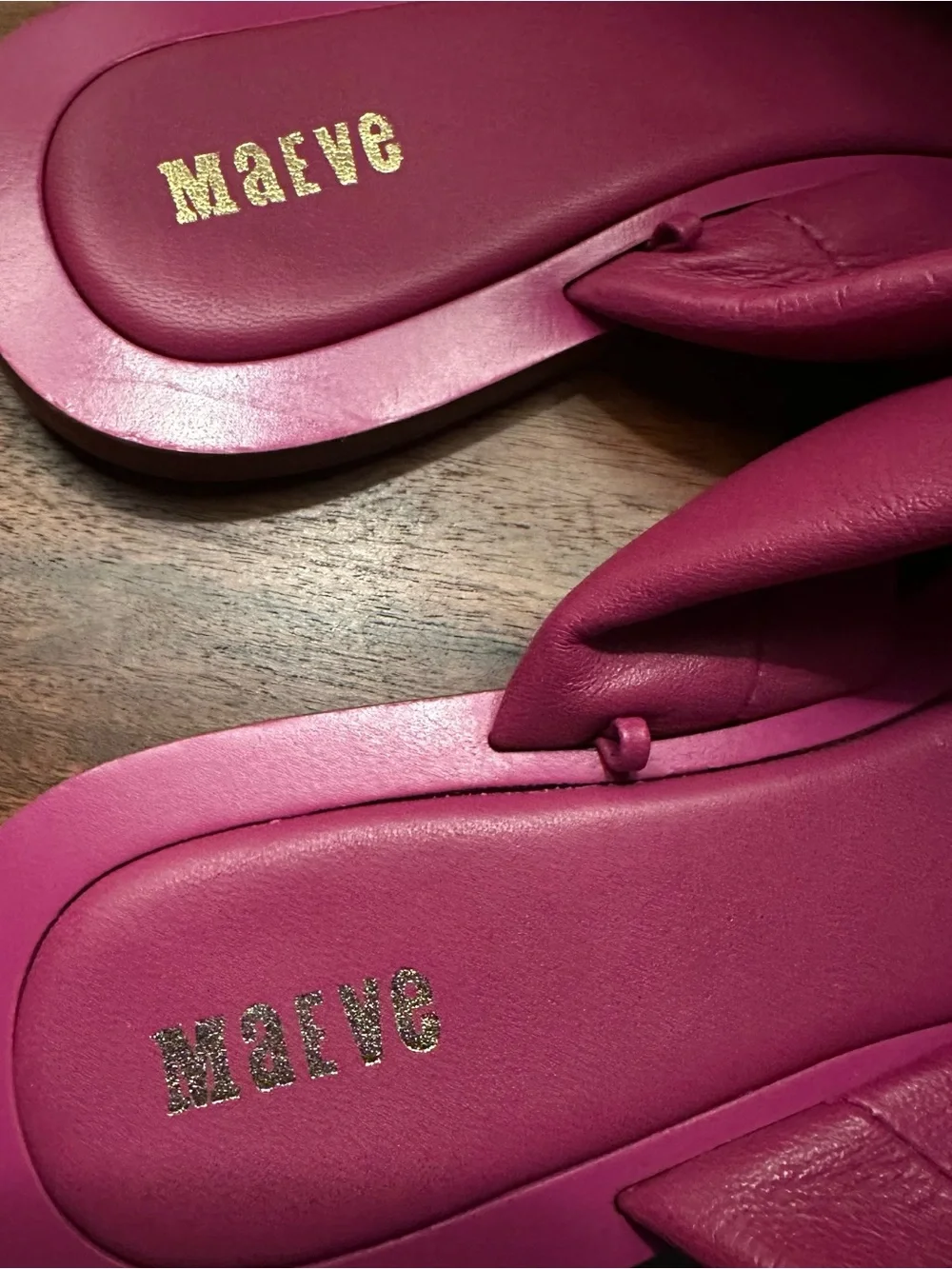 Anthropologie Hot Pink Knotted Slide Sandals